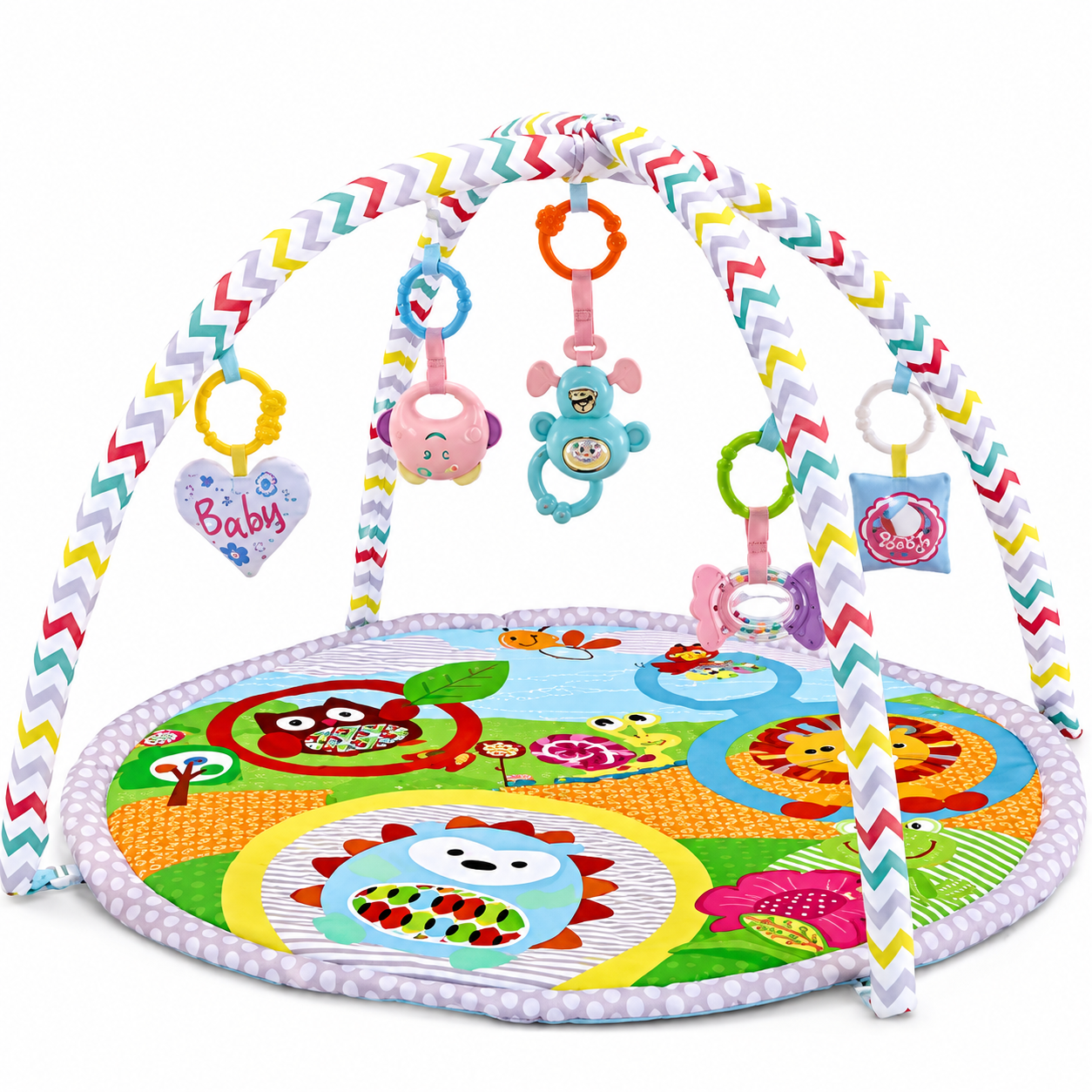 Tapis d’Éveil Bébé avec Arche de Jeux